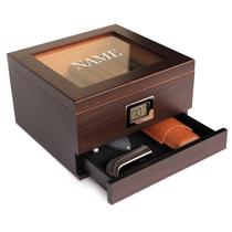 Umidificador CASE ELEGANCE Renzo com Tampa de Vidro e Cedro Digital