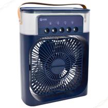 Umidificador Climatizador USB com LED Colorido 600mL Ventilador Mini Ar Condicionado Portátil Mesa