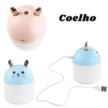 Umidificador de Ambientes USB 250ml - Gatinho, Panda ou Coeho
