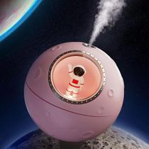 Umidificador De Ar Astronauta Lua 300ml Difusor De Ar Ultrassônico Elétrico Luz LED Colorida Pulverizador Usb Saara Onli