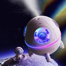 Umidificador De Ar Astronauta Luminária Cápsula Espacial Infantil Luzes Coloridas - HM
