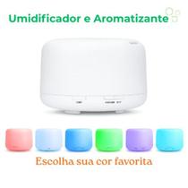 Umidificador de Ar com Controle Remoto e LED Aromaterapia e Relaxamento