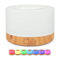 Umidificador de Ar Difusor Elétrico Aromatizador Óleo Essencial Abajur Luminária e Controle Remoto Colorido