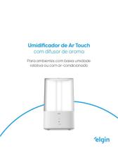 Umidificador De Ar Digital Touch difusor de aromas 4 Litros Cromoterapia