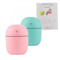 Umidificador de Ar Doméstico Aparelho Difusor Colorful Egg com LED 220ml XLS B2117
