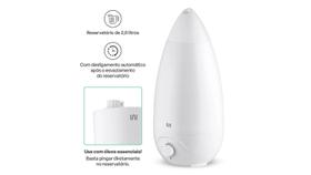 Umidificador De Ar E Aromatizador 2,6 L 110v/220 Hc118 Cor:Branco