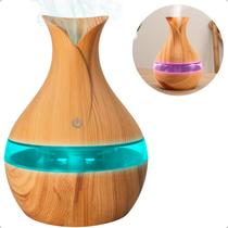 Umidificador De Ar Elétrico 300ml Com Led Para Decoração - Marrom Claro