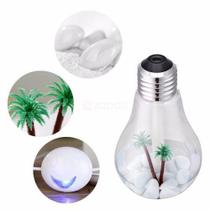 Umidificador De Ar Em Formato De Lâmpada Ilumina 7 Cores