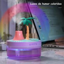 Umidificador de Ar Paisagem 340ml Difusor de Aromaterapia com LED e Design Decorativo Escritorio