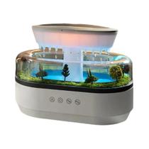 Umidificador De Ar Ultrassônico Com Difusor De Aroma Em Formato De Nuvem De Chuva Pequena Com 7