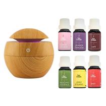Umidificador Difusor + 6 Essencias Puras Lar Fresh