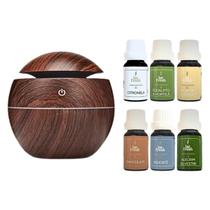 Umidificador Difusor + 6 Essencias Puras Lar Fresh