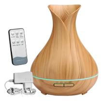 Umidificador Difusor Aromas Luatek 400ml LED Madeira Claro U