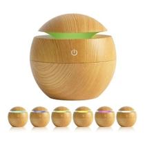 Umidificador Difusor Aromatizador USB 130ml Ultrassônico 7 Cores de Led Essências Perfuma o Ambiente BOLINHA CLARA