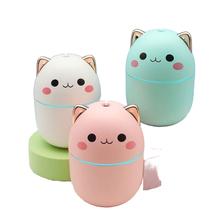 Umidificador Difusor De Ar Aromático Gatinho Com LED 250ML Umidificador Difusor De Ar Aromático Gatinho Com LED 250ML