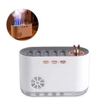 Umidificador Doméstico com Luz de Chama e Difusor de Aromas LED Umidificador Doméstico com Luz de Chama e Difusor de Aromas LED