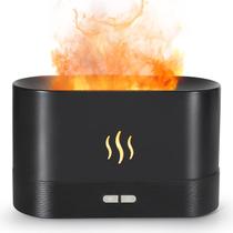 Umidificador e Aromatizador Ultrassônico Fogo Chama Difusor Óleos Essenciais Ambiente Aromaterapia