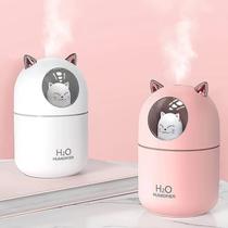 Umidificador Gatinho 300ml com Função Névoa Difusor de Aroma