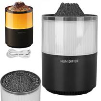 Umidificador Luminaria Vulcao Climatizador Ar Purificador Ambiente Aromaterapia Decoraçao Mesa Sala Estar Quarto Casa