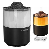 Umidificador Luminaria Vulcao Climatizador Ar Purificador Ambiente Decoraçao Sala Estar Quarto Casa Aromaterapia