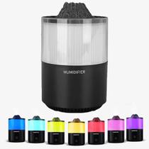 Umidificador Luminaria Vulcao Climatizador Ar Purificador Aromaterapia Sala Estar Quarto Casa Mesa Escrivaninha