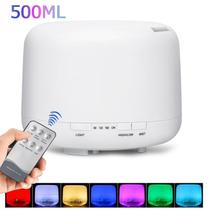 Umidificador Portátil 500ML Aromatizador Luz LED De 7 Cores Com Controle Remoto / Ambiente mais Agradável para Dormir