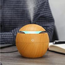 Umidificador Ultrassônico Usb Tipo Madeira Difusor aromas imita madeira Elétrico Led 7 Cores