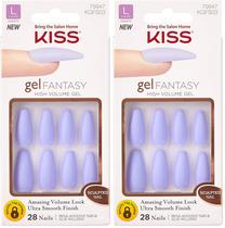 Uñas Postizas KISS Gel Fantasy Noche Después Kit Largo Morado