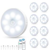 Under Cabinet Light YLXS Motion Sensor Puck Light, pacote com 8 Under Cabinet Light YLXS Motion Sensor Puck Light, pacote com 8