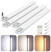 Under Cabinet Lighting Skairipa 16 Ultra-Thin, pacote com 4 unidades, prata