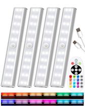Under Cabinet Lights SZOKLED de 48 LEDs recarregáveis, 4 pacotes Under Cabinet Lights SZOKLED de 48 LEDs recarregáveis, 4 pacotes