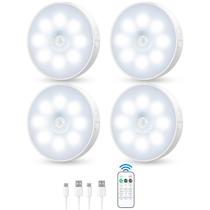 Under Cabinet Lights YLXS Motion Sensor Puck Light, pacote com 4 Under Cabinet Lights YLXS Motion Sensor Puck Light, pacote com 4