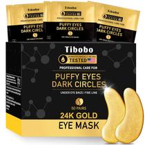 Under Eye Patches Tibobo 24K Gold Máscaras de olhos 50 pares