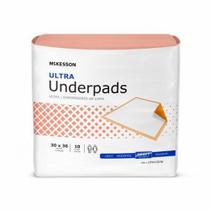 Underpad Ultra 30 x 36 polegadas, pêssego, 10 sacos da McKesson (pacote com 4)