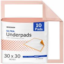 Underpads McKesson Ultra 76 x 76 cm, de alta absorção, pacote com 10