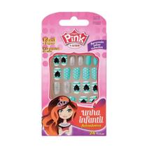 Unha Infantil Autoadesiva Pink By Kiss Sticker Dazzlin