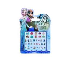 unha infantil decorativa Frozen e Minie cartela com 32 unidades