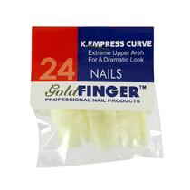 Unha Postiça 24 Unidades Gold Finger Unha Postiça 24 Unidades Gold Finger