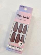 Unha postiça bailarina 24pçs cor nude real love Unha postiça bailarina 24pçs cor nude real love