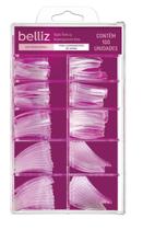 Unha postica belliz p/alongamento fancy transparente c/100 tips