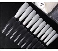 Unha Postiça Realista Bailarina Longa Transparente/leitosa