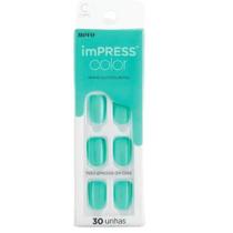 Unhas Autocolantes Kiss Ny Impress Curto Abstract Imc17xb