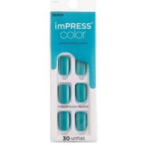 Unhas Autocolantes Kiss Ny Impress Curto Beach Waves Kimc021b