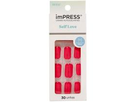 Unhas Autocolantes Kiss Ny Impress Self Love 220v Quadrado Médio Imc05b Unhas Autocolantes Kiss Ny Impress Self Love 220v Quadrado Médio Imc05b