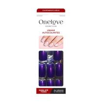 Unhas Autocolantes OL-484C Bordeaux Comprimento Médio - One Love