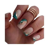 Unhas Curtas Francesas Minimalistas Com Efeito Desbotado 24 Peças Com Gel Jelly E Lixa Para Unhas