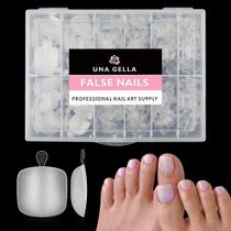 Unhas de bico falso UNA GELLA GEL 504 unidades curtas quadradas foscas Unhas de bico falso UNA GELLA GEL 504 unidades curtas quadradas foscas