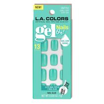 Unhas de Gel Press On LA Colors Chill Out Turquoise - Conjunto Completo