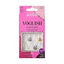 Unhas de Halloween KISS Voguish Fantasy Black de comprimento médio Unhas de Halloween KISS Voguish Fantasy Black de comprimento médio