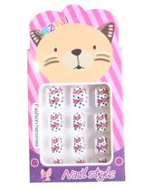 Unhas Decoradas Postiças Infantis Caixa com 12 Unidades Autocolantes Unhas Decoradas Postiças Infantis Caixa com 12 Unidades Autocolantes